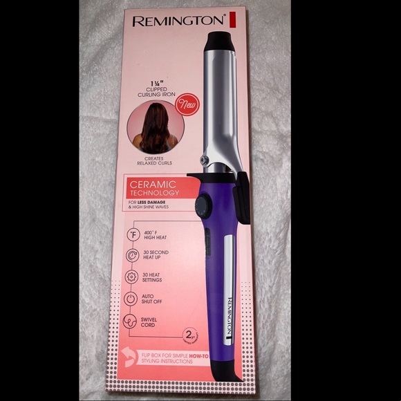 Remington 1.25-Inch Ceramic Clipped Curling Iron - Picture 1 of 1
